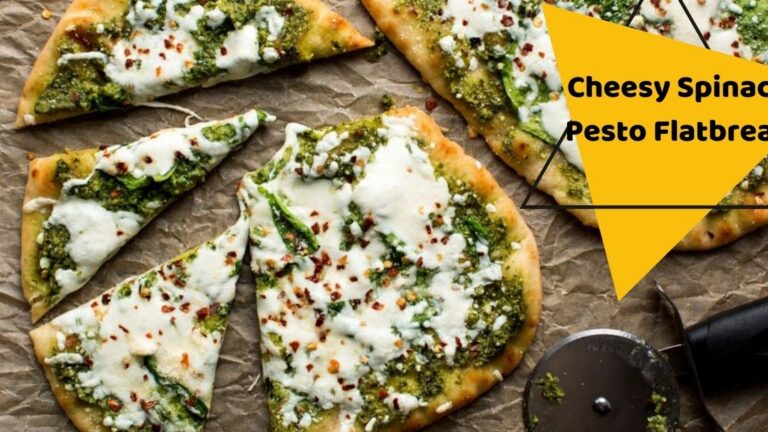 Cheesy Spinach Pesto Flatbread