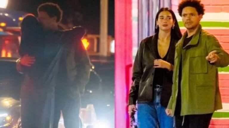 Trevor Noah en Dua Lipa glo in verhouding