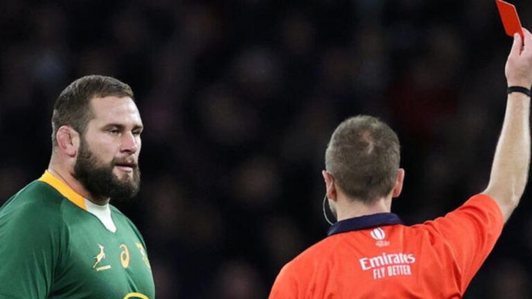 Springbok-plaasvervanger Thomas du Toit geskors na rooi kaart