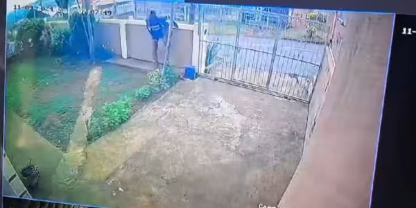 KYK: Selfoondief spring oor muur en steel foon wat in huis lê