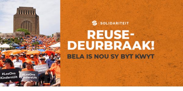 Solidariteit skik met regering oor twee Bela-klousules