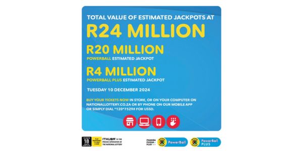 Powerball-boerpot vanaand R20 miljoen