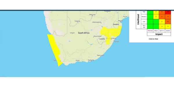 Waarskuwings vir reën en donderstorms uitgereik