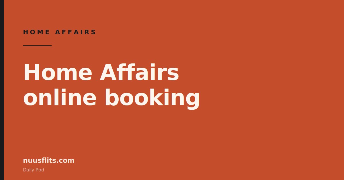 Home Affairs online booking BABS 2026