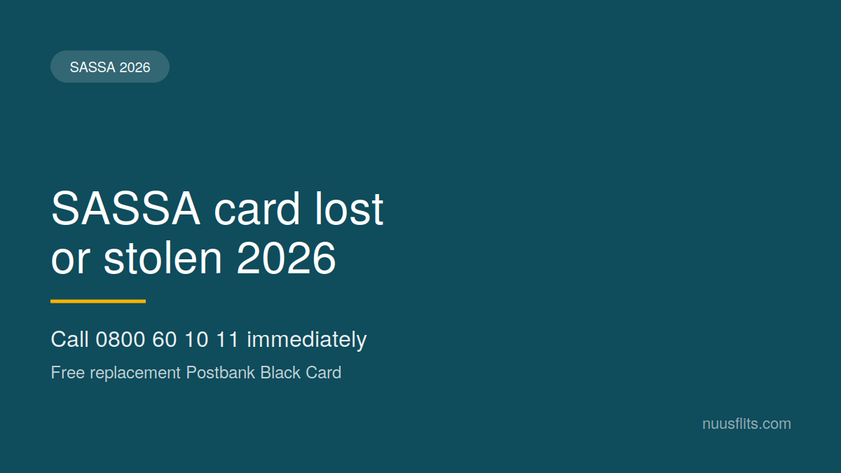 SASSA card lost