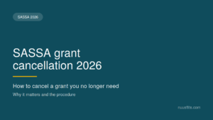 SASSA grant cancellation
