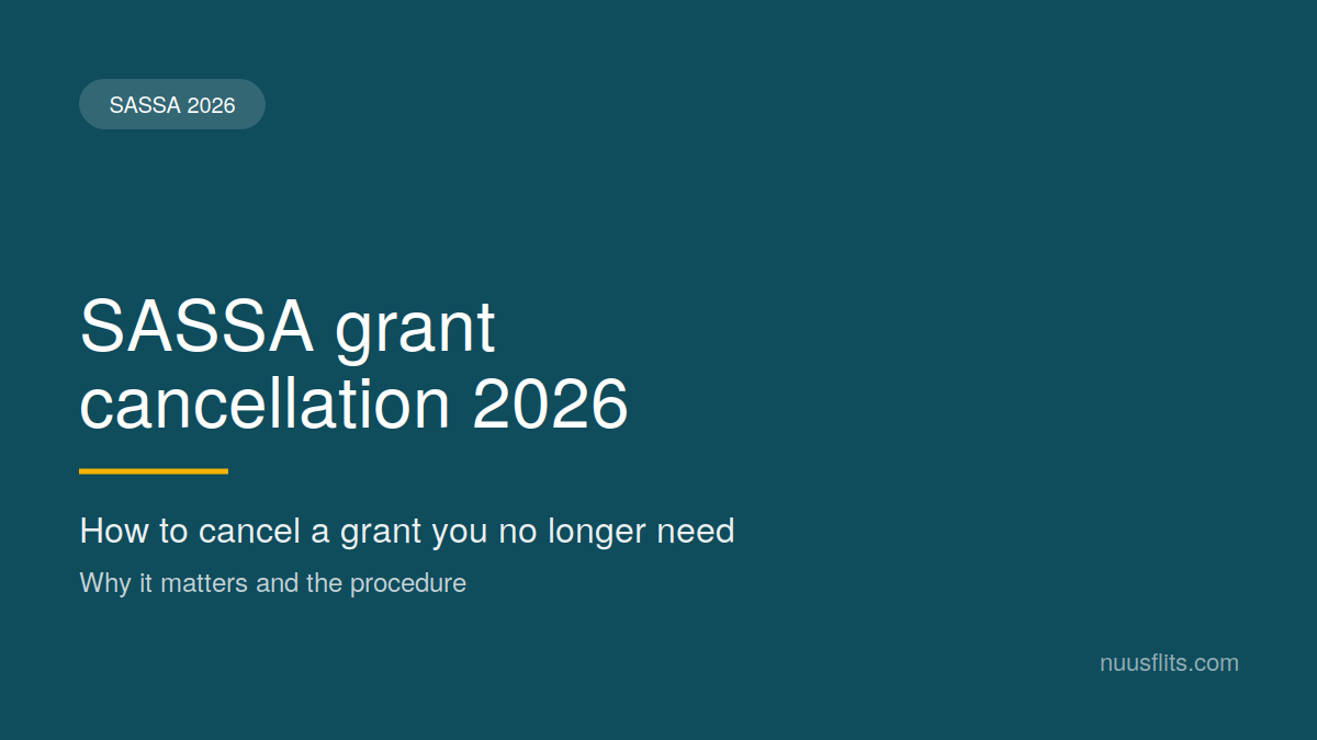 SASSA grant cancellation