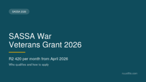SASSA War Veterans Grant