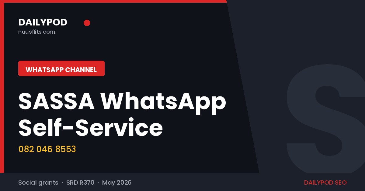 sassa whatsapp number