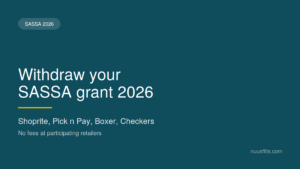 withdraw SASSA grant