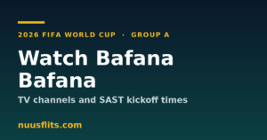 How to watch Bafana Bafana at the 2026 World Cup
