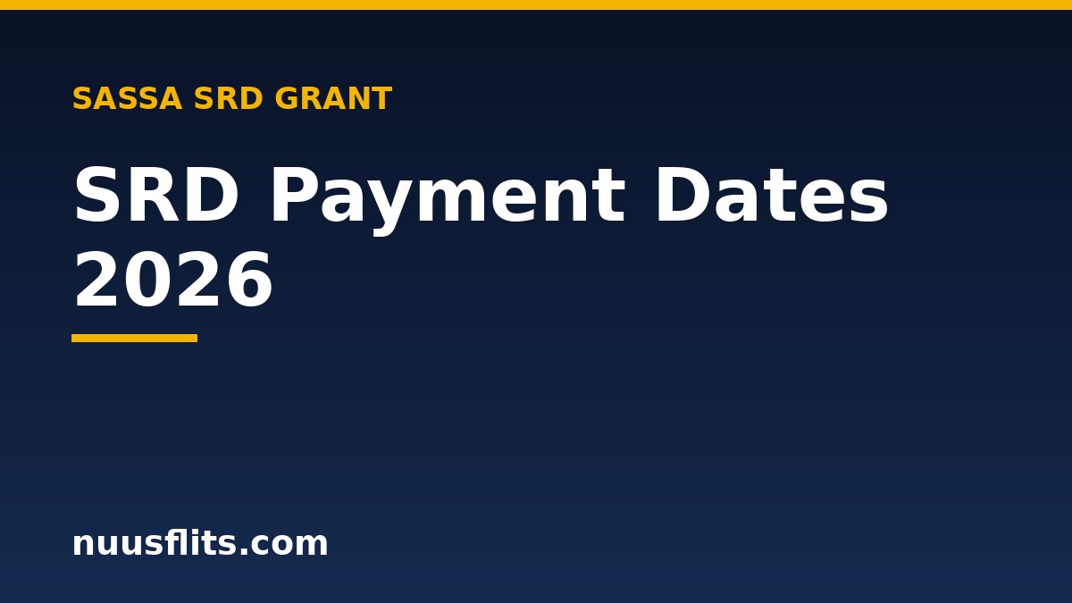 SRD payment dates 2026 card