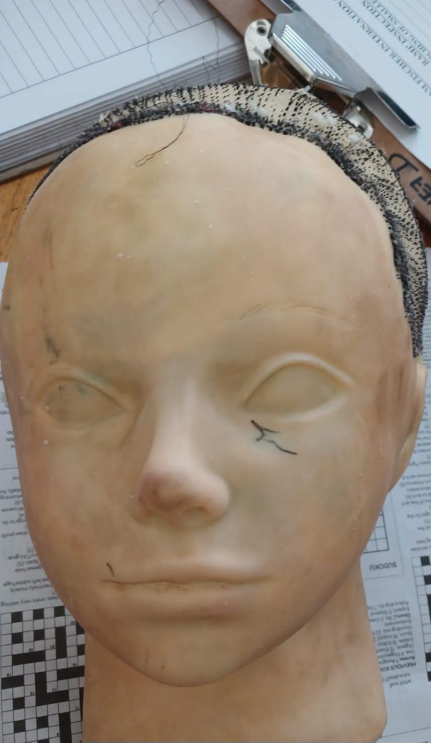 A hairdresser doll head that police say was used to conceal stones suspected to be crack cocaine