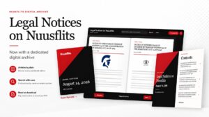 Legal notices South Africa: Nuusflits legal notice digital archive and flipbook