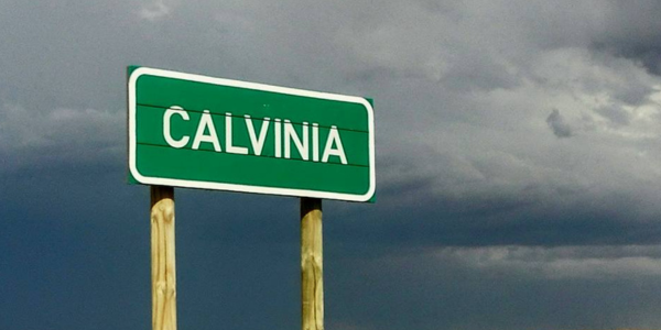 Padteken by die ingang van Calvinia in die Noord-Kaap