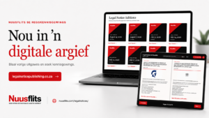 Regskennisgewings Suid-Afrika: Nuusflits se digitale argief met vorige uitgawes in blaaiboekformaat