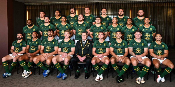 Die Springbokspan se amptelike spanfoto voor die toets teen die All Blacks
